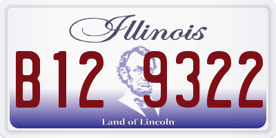 IL license plate B129322