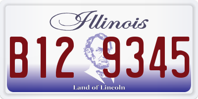 IL license plate B129345