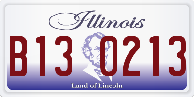 IL license plate B130213