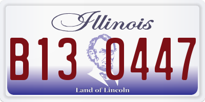 IL license plate B130447