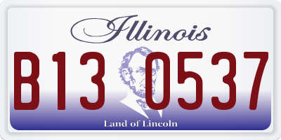 IL license plate B130537