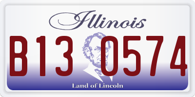 IL license plate B130574