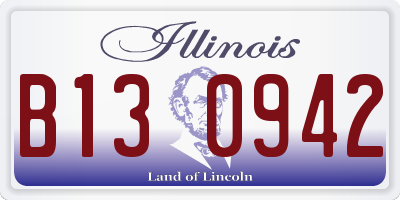 IL license plate B130942