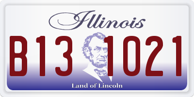 IL license plate B131021