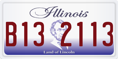 IL license plate B132113