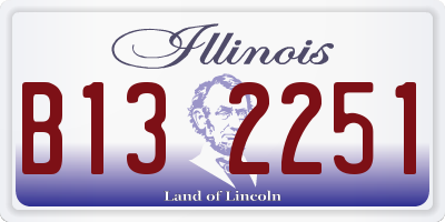 IL license plate B132251