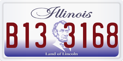 IL license plate B133168