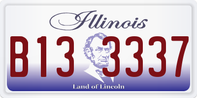 IL license plate B133337