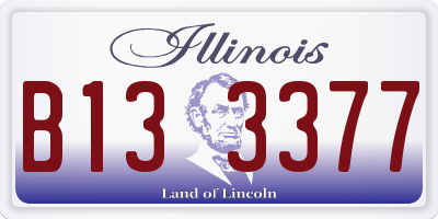 IL license plate B133377