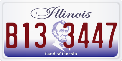 IL license plate B133447