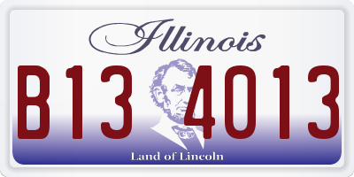 IL license plate B134013