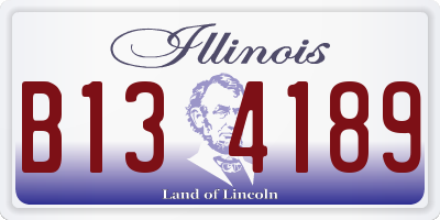 IL license plate B134189