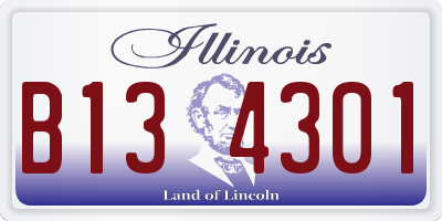 IL license plate B134301