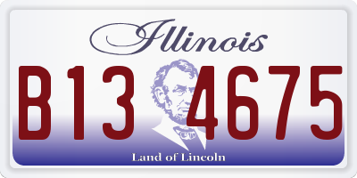 IL license plate B134675