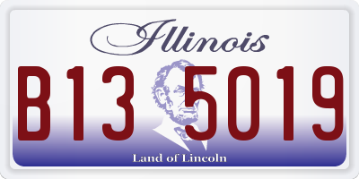 IL license plate B135019
