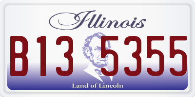 IL license plate B135355