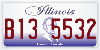 IL license plate B135532