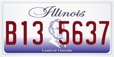 IL license plate B135637