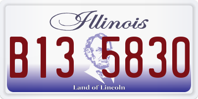 IL license plate B135830