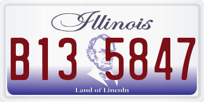 IL license plate B135847