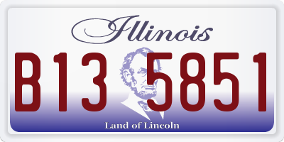 IL license plate B135851