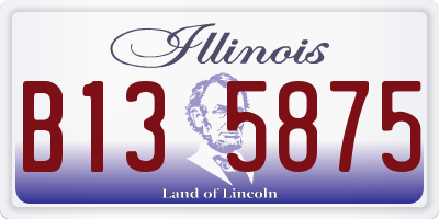 IL license plate B135875