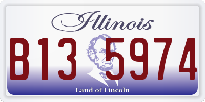 IL license plate B135974