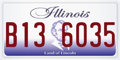 IL license plate B136035
