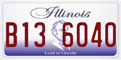 IL license plate B136040