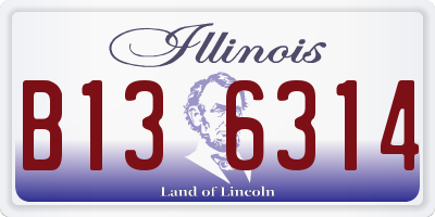IL license plate B136314