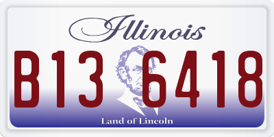IL license plate B136418