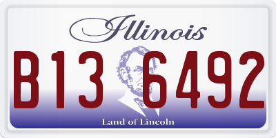IL license plate B136492