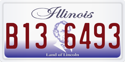 IL license plate B136493