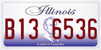 IL license plate B136536