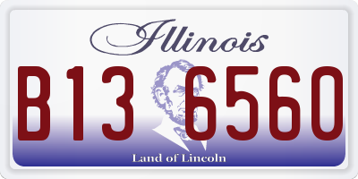 IL license plate B136560