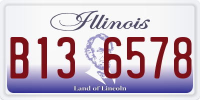 IL license plate B136578