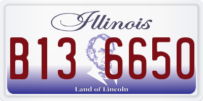IL license plate B136650