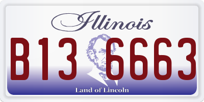 IL license plate B136663