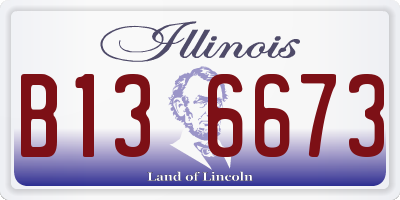 IL license plate B136673