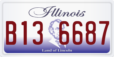 IL license plate B136687