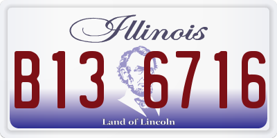 IL license plate B136716
