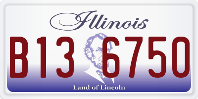 IL license plate B136750