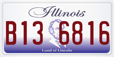 IL license plate B136816