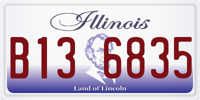 IL license plate B136835
