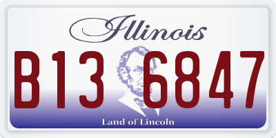 IL license plate B136847