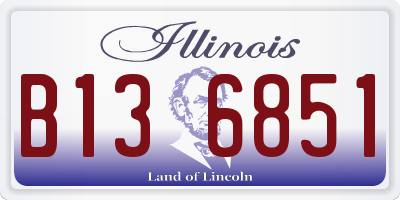 IL license plate B136851