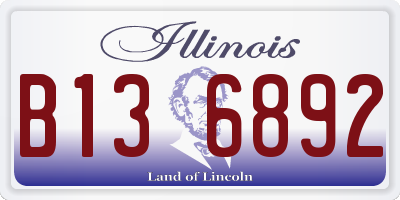 IL license plate B136892