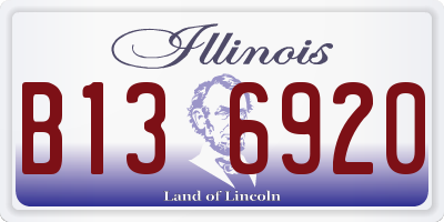 IL license plate B136920