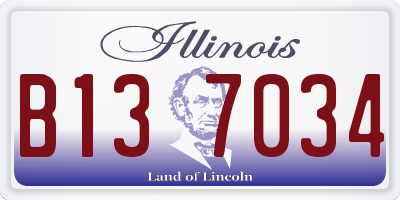 IL license plate B137034