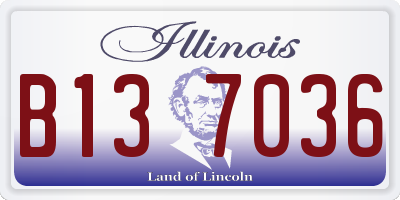 IL license plate B137036